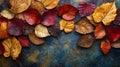 Autumn Leaves Background Red Orange Yellow Brown Royalty Free Stock Photo