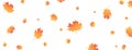 Autumn leaves banner. Big autumn sale. Fall orange and red leaf background. Social media design. Color maple falling Royalty Free Stock Photo
