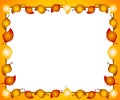 Autumn Leaves Border or Frame Royalty Free Stock Photo