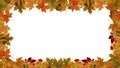 Autumn leaves border Royalty Free Stock Photo