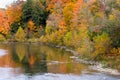 Autumn Leaves Changing Colors Reflections Royalty Free Stock Photo