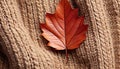 Autumn leaves create vibrant colors in nature generated by AI