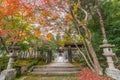 Autumn leaves, Fall foliage and hakkodo at Saisho-kongo-in Temple. Royalty Free Stock Photo