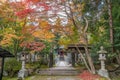 Autumn leaves, Fall foliage and hakkodo at Saisho-kongo-in Temple. Royalty Free Stock Photo