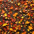 1280 Autumn Leaves Falling: A serene and autumnal background featuring falling autumn leaves in warm and vibrant colors, capturi