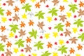 Autumn leaves foliage nature vector background yellow orange green wallpaper concept for web and print