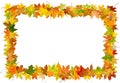 Autumn leaves frame Royalty Free Stock Photo