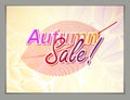 Autumn leaves horizontal background, nature fall template for design banner, ticket, leaflet, card, poster with red and yellow Royalty Free Stock Photo