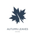 autumn leaves icon in trendy design style. autumn leaves icon isolated on white background. autumn leaves vector icon simple and Royalty Free Stock Photo