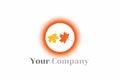 Autumn leaves logo Royalty Free Stock Photo