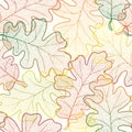 Autumn leaves pattern seamless background.