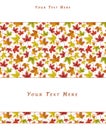 Autumn Leaves Pattern Template with Text Space.