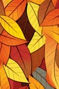 autumn leaves seamless background vector Royalty Free Stock Photo