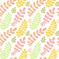 Autumn leaves seamless pattern. Vector bright texture. Can be used for wrapping, textile, wallpaper and package design. Royalty Free Stock Photo