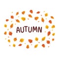 Autumn leaves text frame