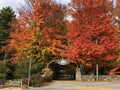 Autumn leaves in townships Royalty Free Stock Photo