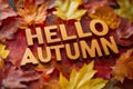 Autumn Leaves Typography Artwork Design Royalty Free Stock Photo