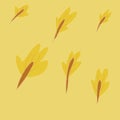 Autumn leavs yellow brown colours graphic hand drawing illustrations