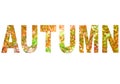 Autumn letter sign