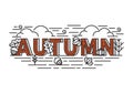 Autumn lettering design. Vector illustration decorative design Royalty Free Stock Photo