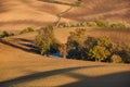 Autumn light and shadow in countryside Royalty Free Stock Photo