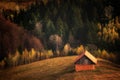 Autumn lights on wild country Mountain hills