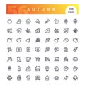 Autumn Line Icons Set