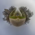 Autumn Little Planet with fog Royalty Free Stock Photo