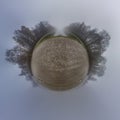 Autumn Little Planet with fog Royalty Free Stock Photo