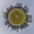 Autumn Little Planet with fog Royalty Free Stock Photo