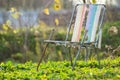 Autumn location, autumn decor, old chairs Royalty Free Stock Photo