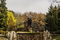 Autumn. Lovers in the park.