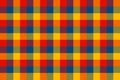 Autumn Lumberjack Pattern Background. Vector Red, Blue and Yellow Buffalo Checkered Plaid textured background Royalty Free Stock Photo