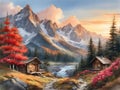 Autumn Magic: Alpine Sunrise Oasis