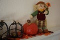 Autumn Mantel Decor for the Home Royalty Free Stock Photo