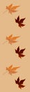 Autumn maple leaf shadow beige vertical banner Royalty Free Stock Photo