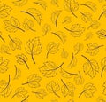 Autumn maple leaves. Autumnal seamless pattern for fabric or textile.