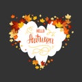 Autumn maple leaves card