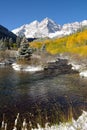 Autumn at Maroon Bells - Vertical Royalty Free Stock Photo