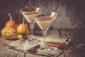 Autumn martini cinnamon cocktail