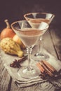 Autumn martini cinnamon cocktail