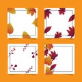 Autumn minimalist square frame set