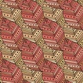 Autumn modern seamless pattern with red leaves.