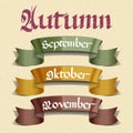 Autumn months September October November