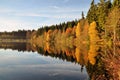 Autumn mood at a lake