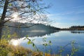 Autumn mood at a lake