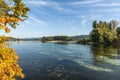 The Rhine River near Eschenz, Canton Thurgau, Switzerland Royalty Free Stock Photo