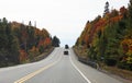 An Autumn morning on Highway 60 in Algonquin Park, Canada Royalty Free Stock Photo