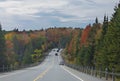 An Autumn morning on Highway 60 in Algonquin Park, Canada Royalty Free Stock Photo