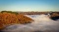 Autumn morning at la sioule Royalty Free Stock Photo